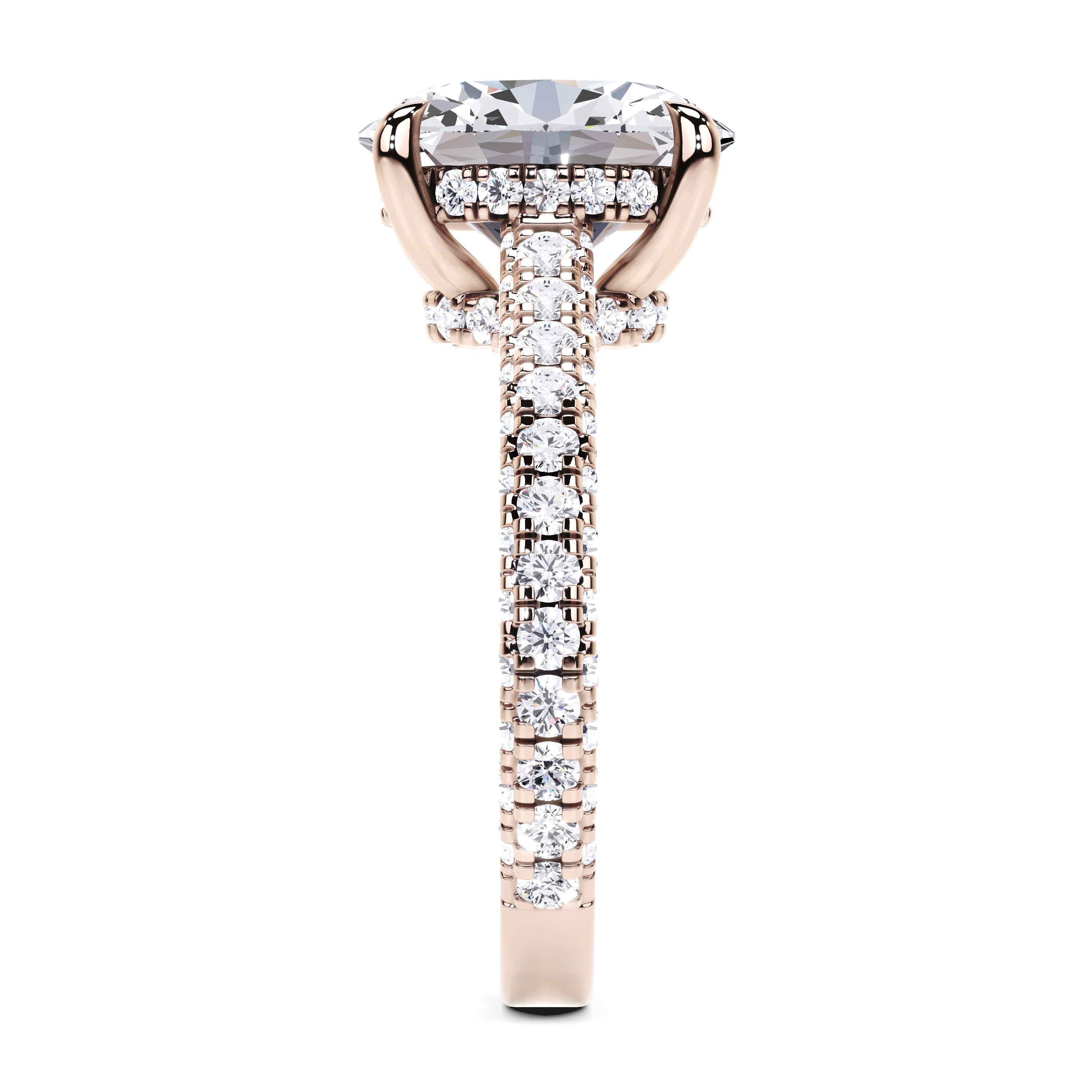 3.8CT Oval Cut Lab Grown CVD Diamond EF VS1 IGI Certified Women Ring 14k White Gold