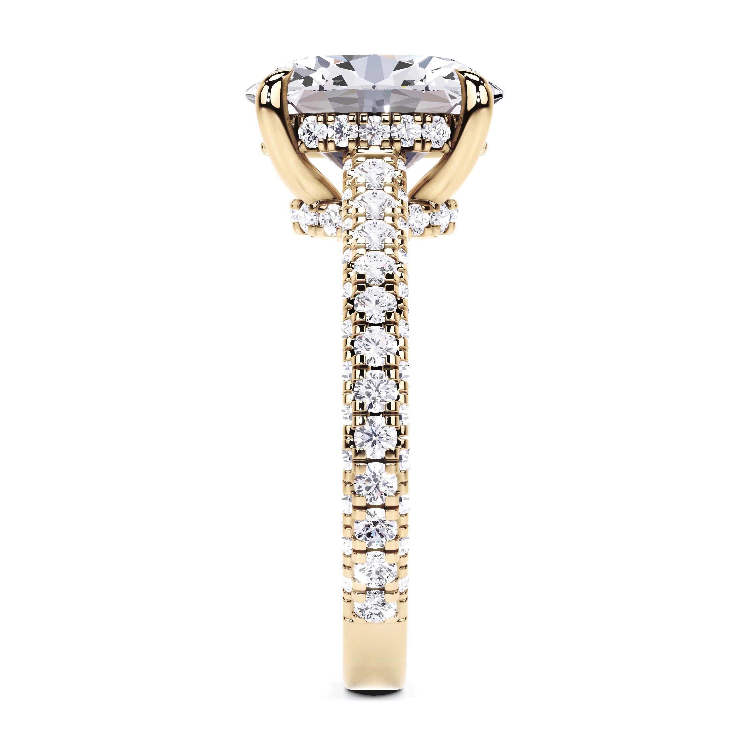 3.8CT Oval Cut Lab Grown CVD Diamond EF VS1 IGI Certified Women Ring 14k White Gold
